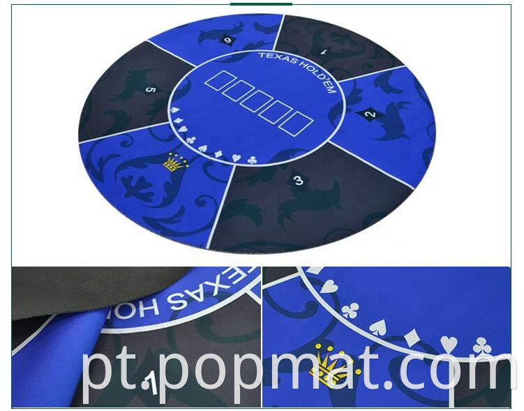 Mesa de borracha redonda Poker Bating Batling Tapete de impressão personalizada TAP
